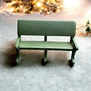 Dept 56 Green Wrought Iron Park Bench General Village Accessory - 1993
